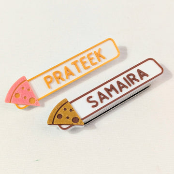 NAME TAG BADGE| Pizza | 10 letters